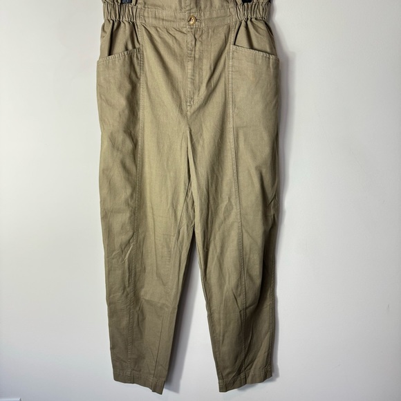 Madewell Pull-On Paperbag Pants in Olive Green Size 28 - Picture 2 of 7